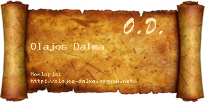 Olajos Dalma névjegykártya